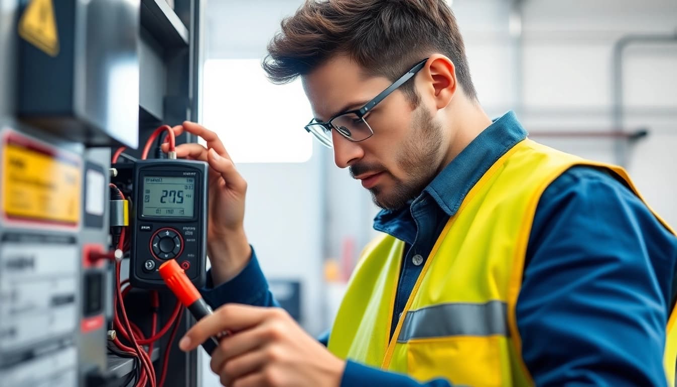 Performing a thorough DGUV V3 Prüfung on electrical equipment for safety compliance