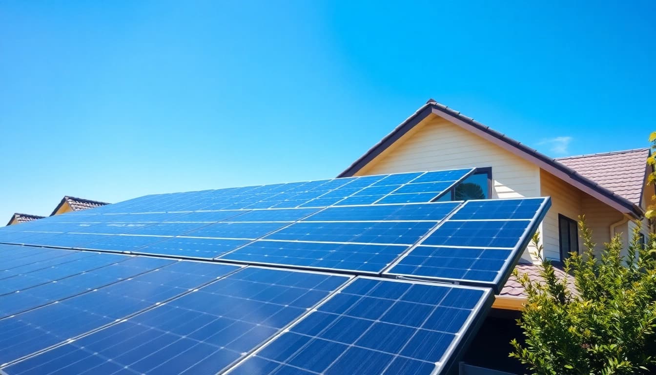 Installation einer Photovoltaikanlage Kaufen Wien auf einem modernen Wohnhaus mit klaren Ansichten.