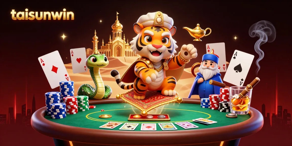 Experience the vibrant casino adventure with taisunwin featuring a tiger sultan and magical elements.