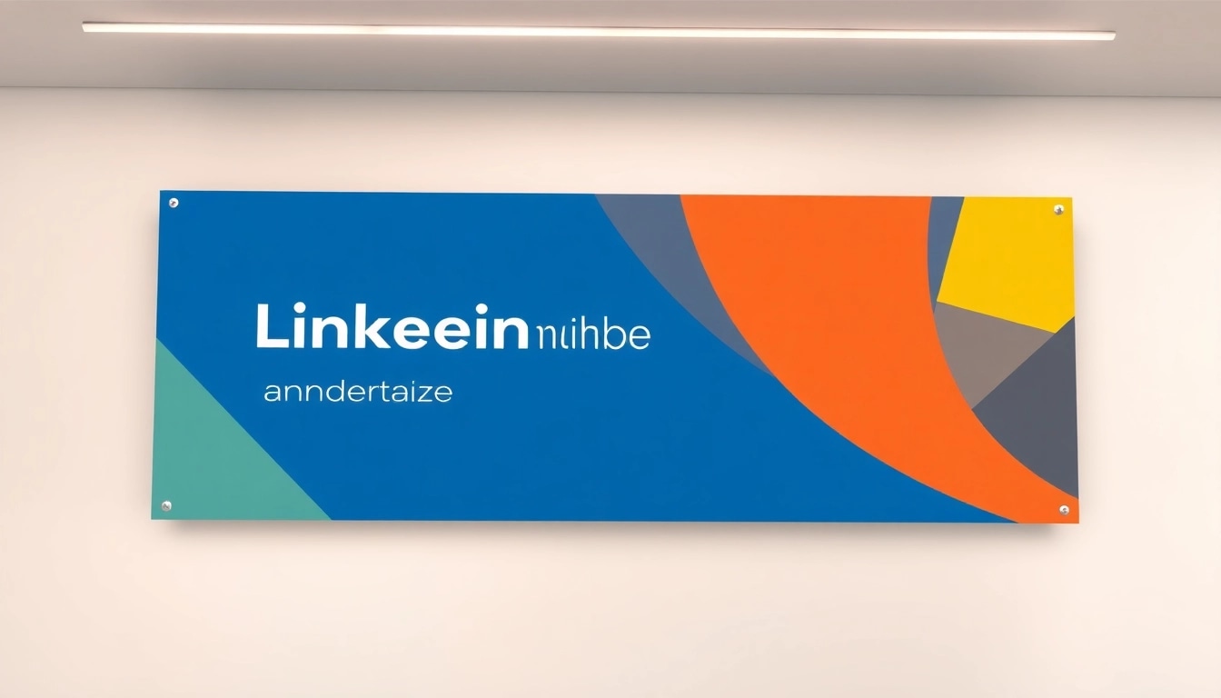 Linkedin Werbung ansprechend gestalten mit einem modernen Banner, der Nutzer zum Handeln auffordert.