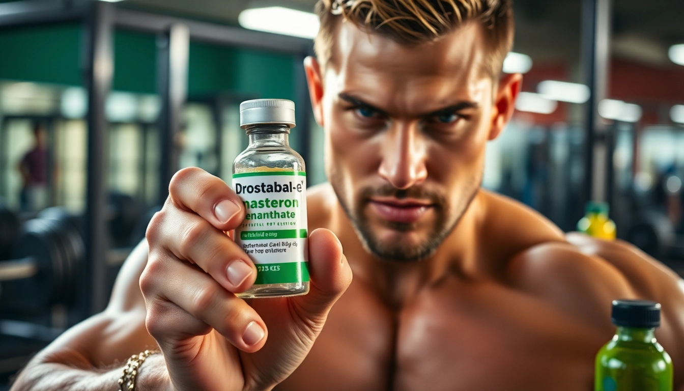 Drostabal-E Masteron Enanthate im Fokus eines Athleten während des Intensivtrainings.