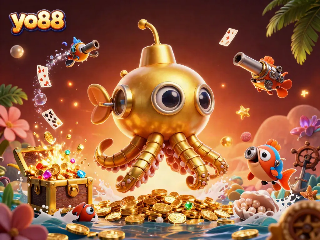 Experience thrilling gaming action with yo88 in a vibrant underwater world full of treasures.