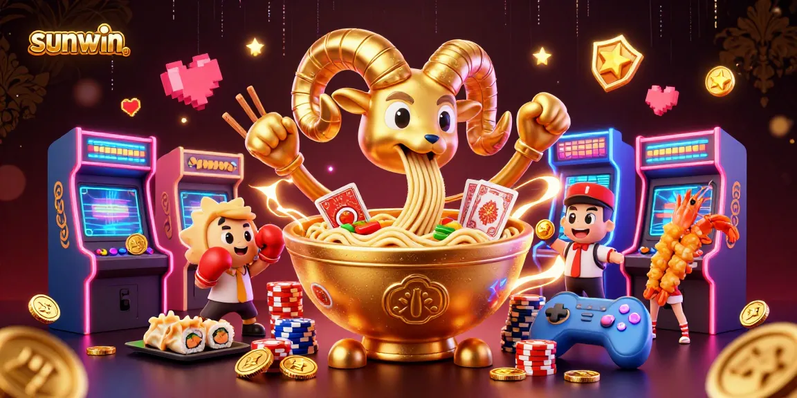 Join the exciting gameplay at sunwin with a vibrant 3D casino scene featuring playful characters and dynamic game elements.