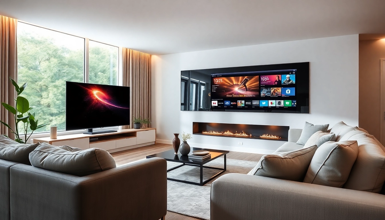 Genießen Sie IPTV kaufen in einer gemütlichen Wohnumgebung mit einem modernen Fernseher und beruhigenden Farben.