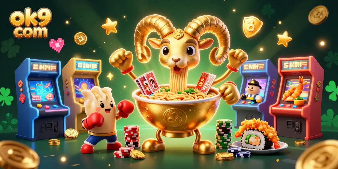 Engage with thrilling action at ok9 com as cheerful cartoon characters play casino games.