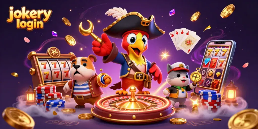 Experience the excitement of jokery login with a vibrant casino scene featuring pirates and rich game elements.