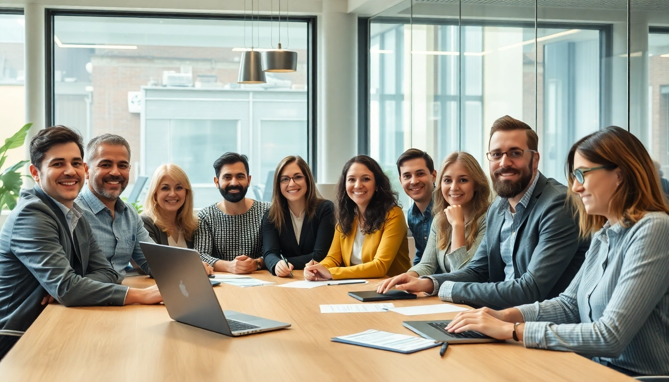 Personen diskutieren Inverses Headhunting Erfahrungen in einem modernen Büro-Setting