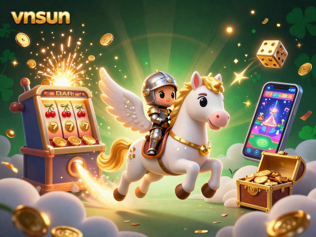 Experience thrilling gaming action at vnsun with a dynamic casino scene featuring vibrant elements.