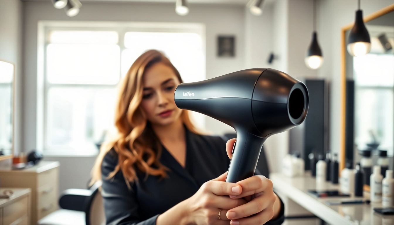 Die laifen swift Haartrockner bietet einzigartiges Haartrocknen in einem modernen Salon.