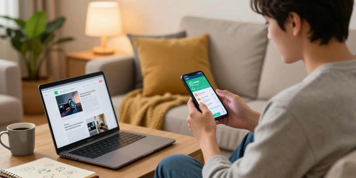 fm whatsapp download on smartphone in cozy living room setting with personalized decor