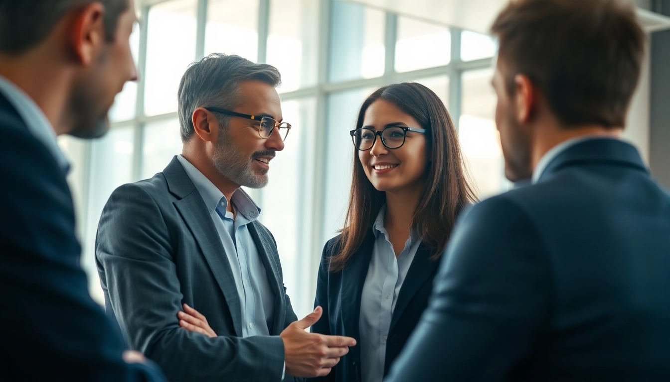 Headhunter Ingenieure beraten engagiert mit einem Kandidaten in einem modernen Büro.