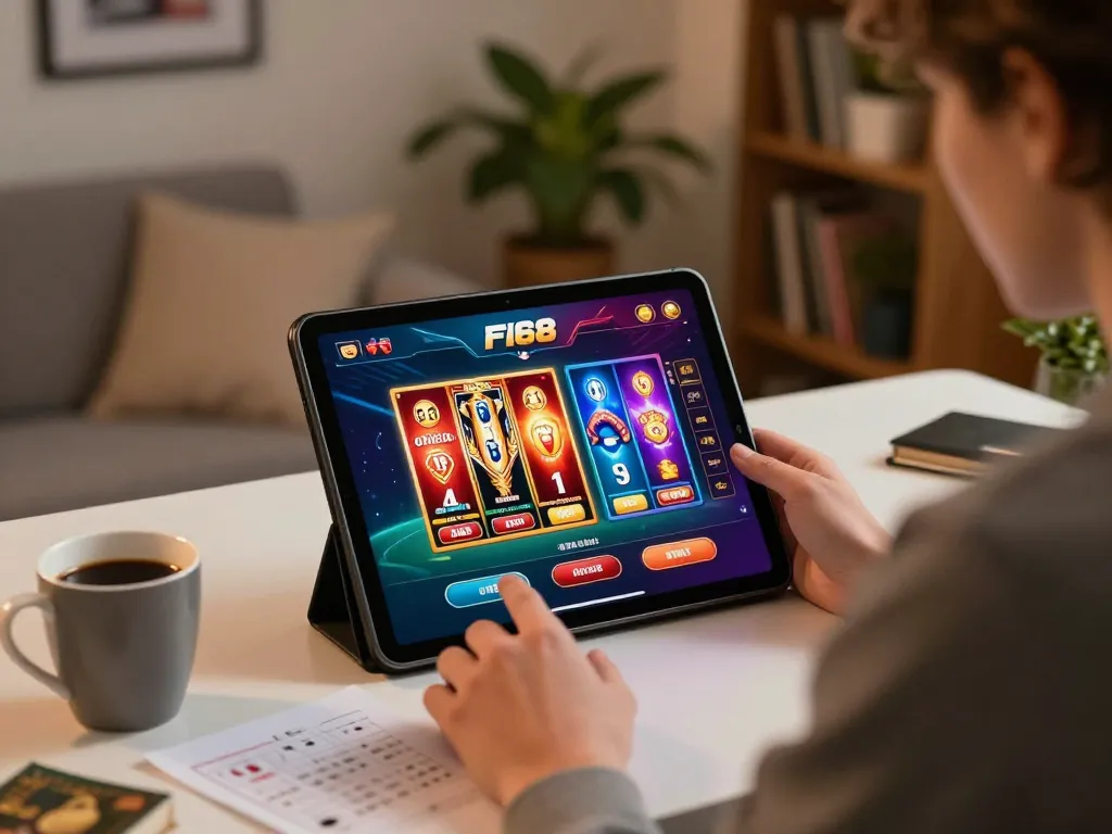 Engaging in online casino gameplay at https://f168.tech/, with vibrant visuals and strategic betting displayed.