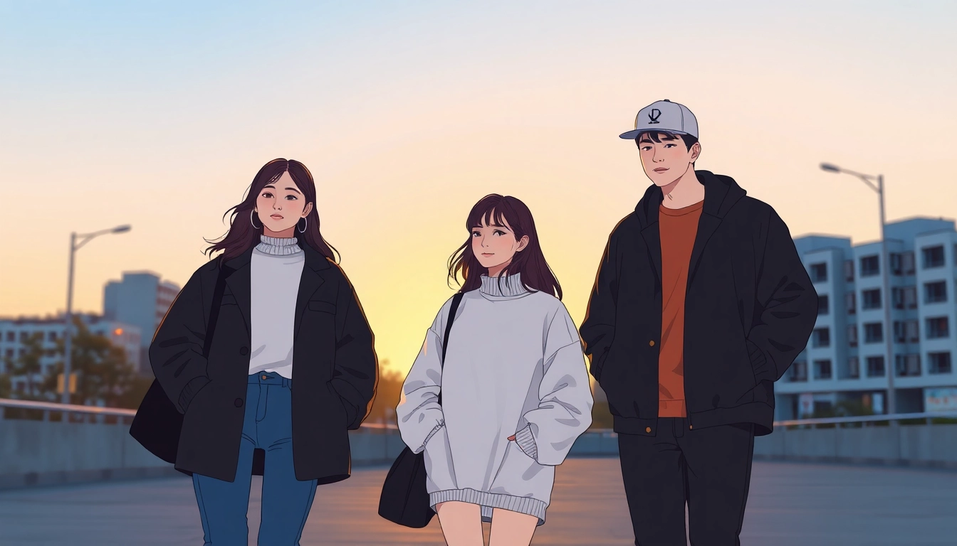 Kombiniere stil-koreanisch mit modernen Streetwear-Elementen für einen einzigartigen Look.