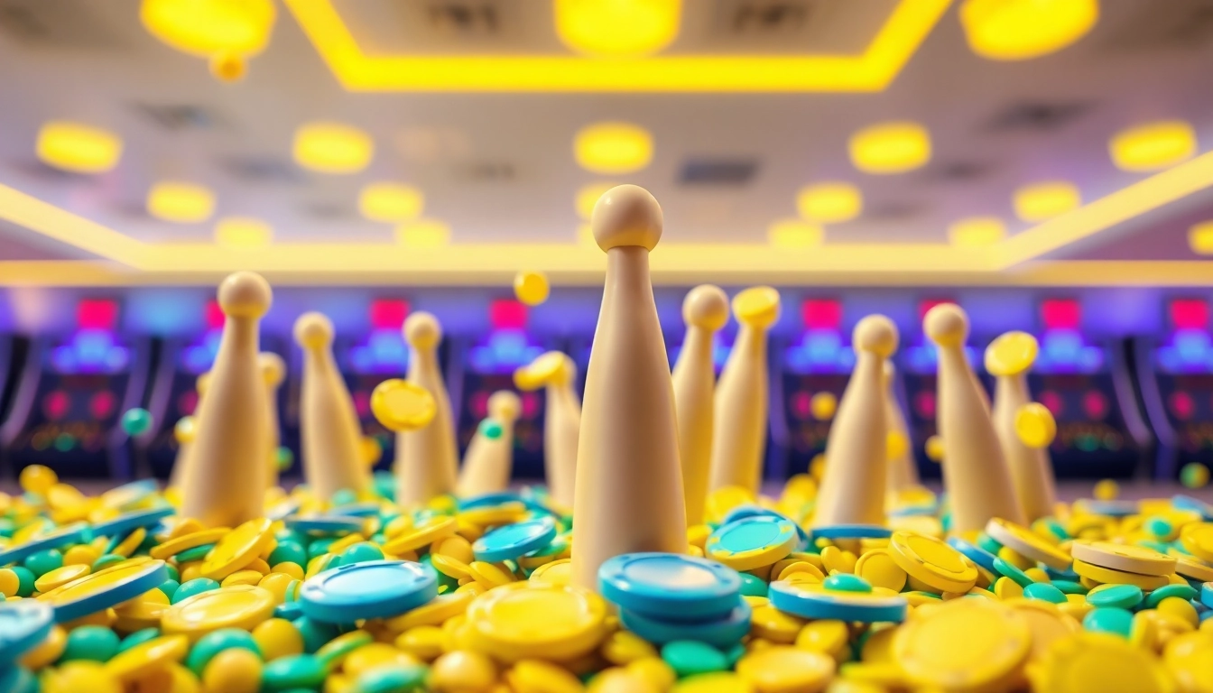Erleben Sie den Spaß des Plinko-Spiels, während die bunten Chips über das Brett fallen und auf Gewinne warten.