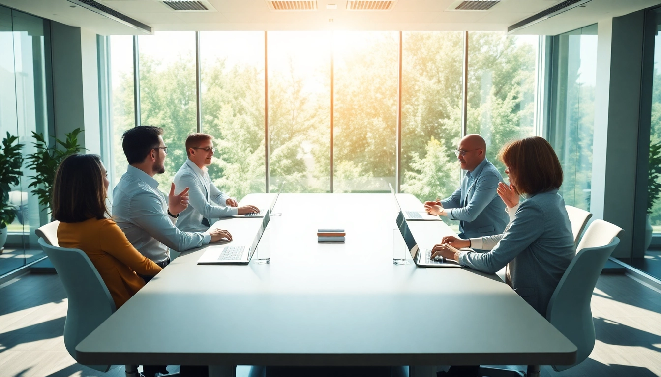 Professionelle Besprechung zur Höhergruppierung im öffentlichen Dienst mit engagierten Mitarbeitern bei der Arbeit.