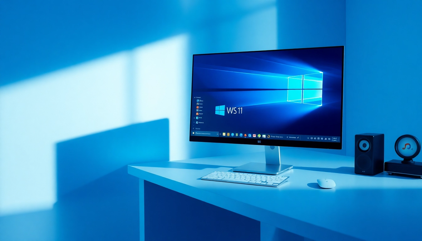 Erleben Sie die effektive Benutzeroberfläche von Windows 11 in einem modernen Arbeitsplatz.