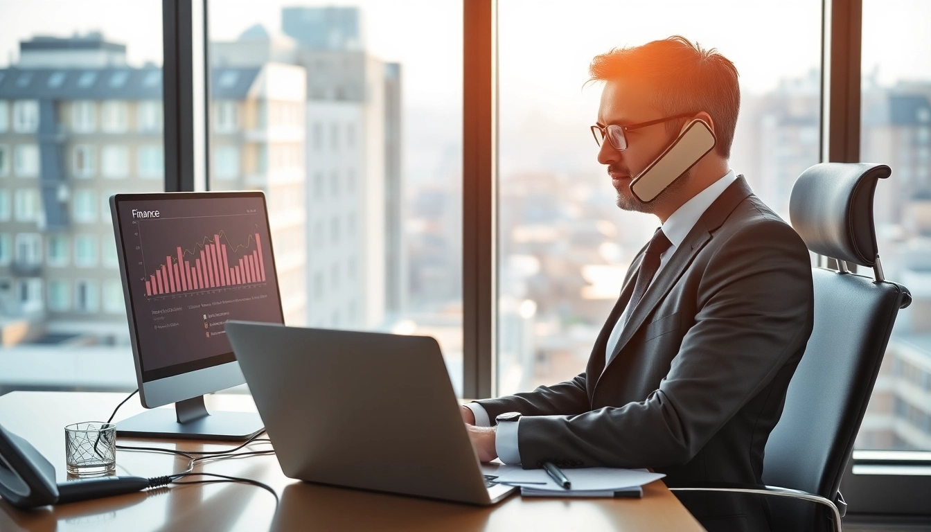 Headhunter Finance analysiert Talente im modernen Büro für Finanzrekrutierung.