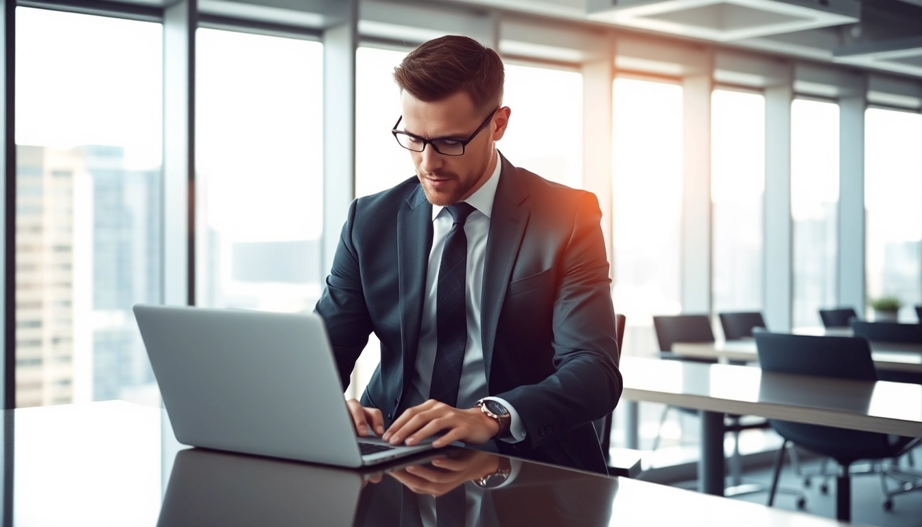 Headhunter IT bei der Arbeit in einem modernen Büro, fokussiert auf die Planung der Rekrutierung.