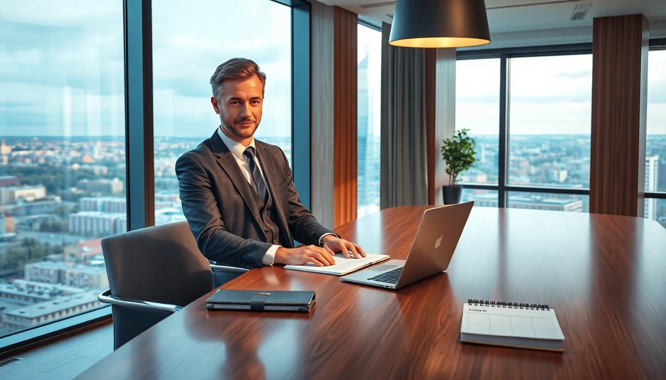 Professioneller Headhunter Gastronomie arbeitet in einem modernen Büro.