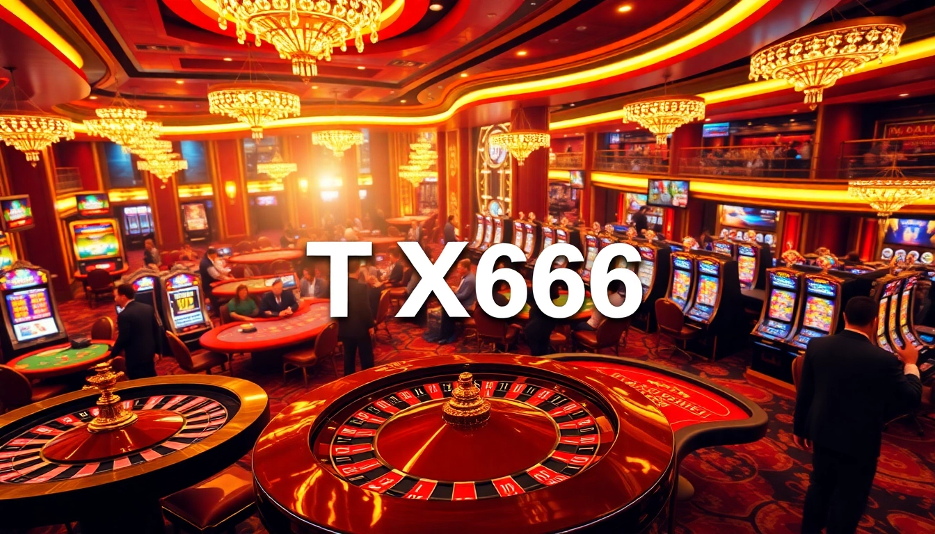 Experience the vibrant TX666 casino atmosphere with engaging card games and luxurious roulette.